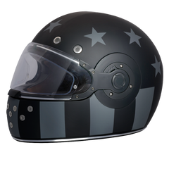 Daytona Retro Full Face Motorcycle Helmet - Captain America Stealth Edition