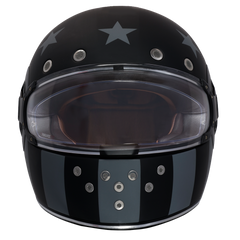 Daytona Retro Full Face Motorcycle Helmet - Captain America Stealth Edition