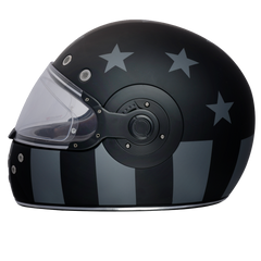 Daytona Retro Full Face Motorcycle Helmet - Captain America Stealth Edition
