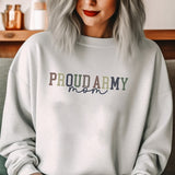 Proud Army Mom Crew Neck Sweatshirt