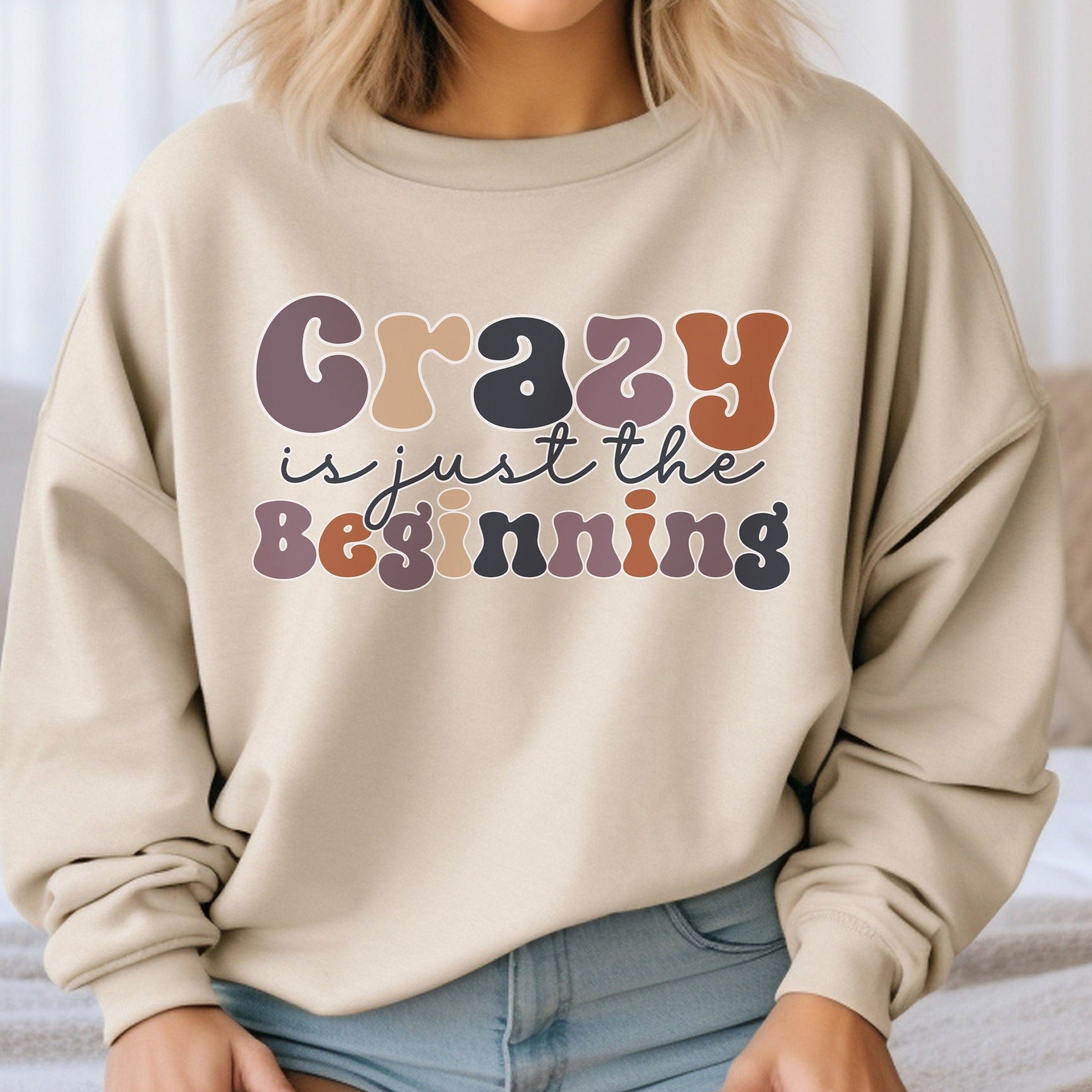 Funny Retro Crew Neck Sweatshirt