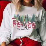 Christmas Biker Gnome Crew Neck Sweatshirt