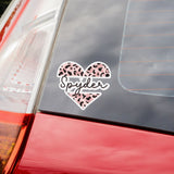 Can-Am Spyder Love Animal Print Heart Kiss-Cut Vinyl Decal